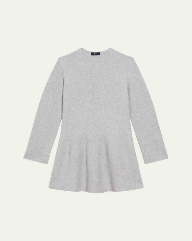 Wool-Cashmere Flounce Dress